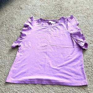 NWOT Loft Ruffle Sleeve Top